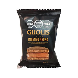 Alfajor Relleno Guolis Intenso Negro 60 Gramos
