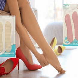 Par Almohadillas para Talón con Relieves de Tela