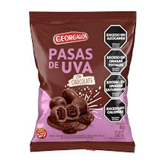 Pasas de Uva de Chocolate Sin Gluten 80 Gramos
