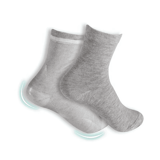 Par Calcetín Media Pantorrilla con Gel en el Talón 