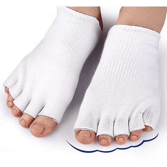 Par Calcetín Medio Pie con Dedos Abiertos