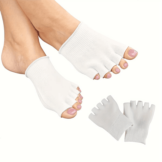 Par Calcetín Medio Pie con Dedos Abiertos