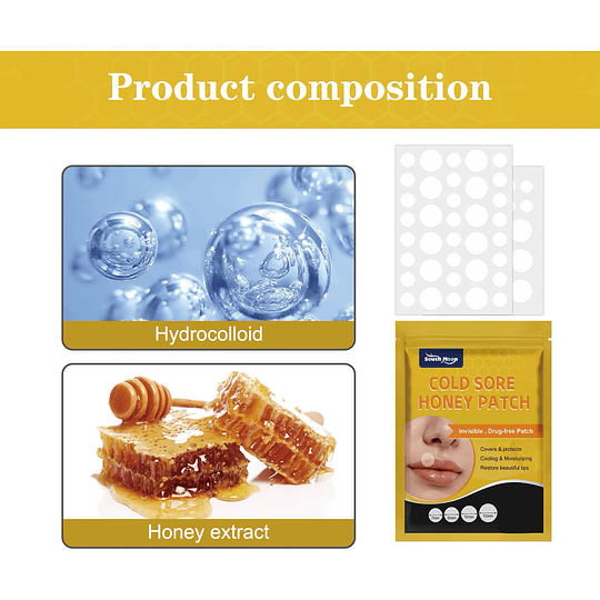 Set 72 Parches para Fuego y Ampollas del Labio