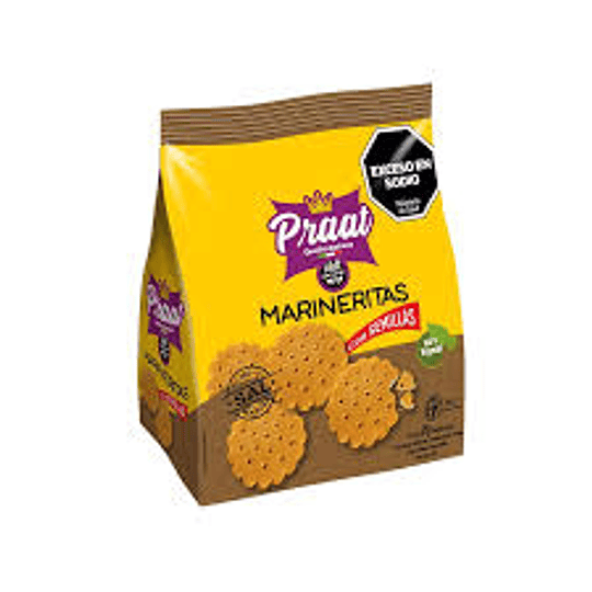 Galletitas Marineritas Con Semilla Praat Vegana Sin Gluten 125 Gramos