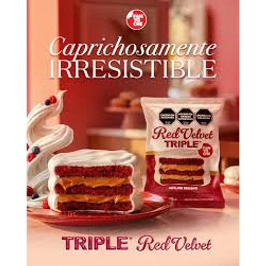 Nuevo Alfajor Red Velvet Triple Fantoche 100 Gramos