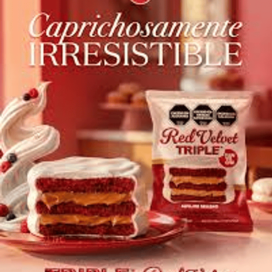 Nuevo Alfajor Red Velvet Triple Fantoche 100 Gramos