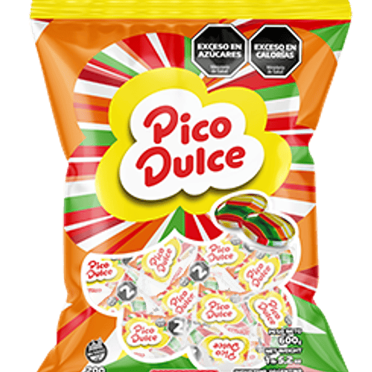 Pico Dulce Duro Sabor Frutal Sin Gluten 600 Gramos