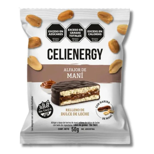 Alfajor de Maní Celienergy Sin Gluten 50 Gramos