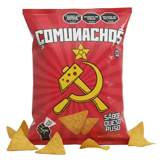 Nachos Comunachos Sabor Queso Ruso Sin Gluten 70 Gramos