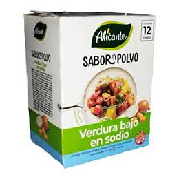Caja 12 Condimento Sabor en Polvo Vedura Bajo en Sodio Alicante Sin Gluten