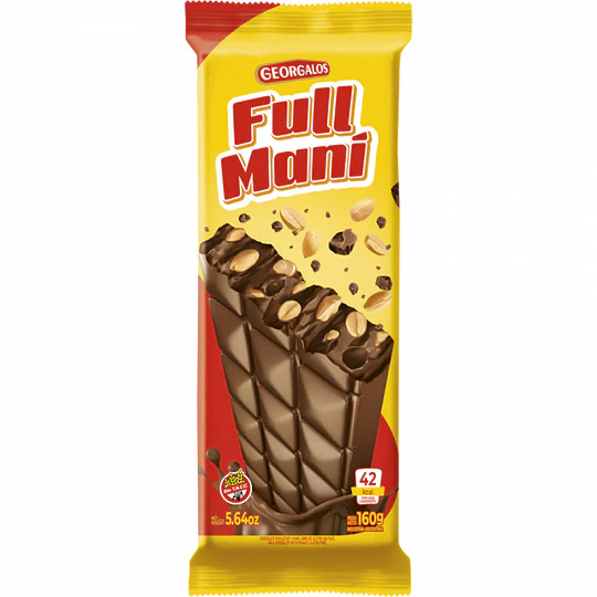 Chocolate Leche Full Mani Relleno Pasta Mani 160 Gramos