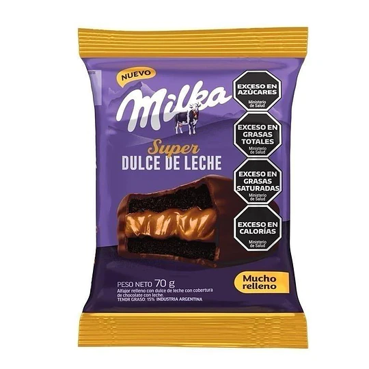 Alfajor Milka Super Dulce de Leche 70 Gramos