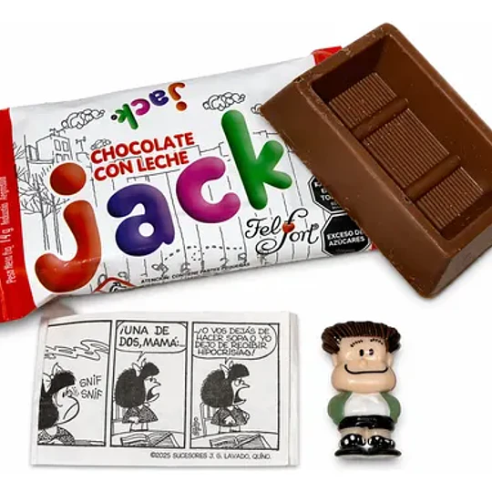 Chocolate Con Leche Jack Mafalda Felfort  Incluye Sorpresa 14 Gramos