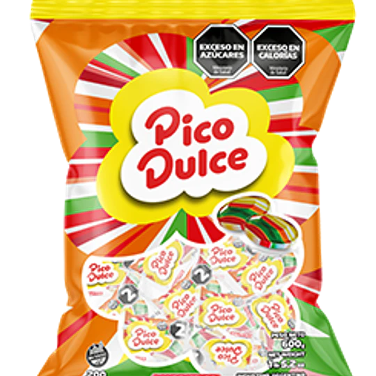 Pico Dulce Duro Sabor Frutal Sin Gluten 600 Gramos