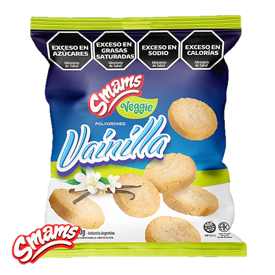 Galletas Polvorones Vainilla Smams Sin Gluten Veganas 120 Gramos