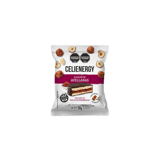 Alfajor Avellanas Celienergy Sin Gluten 50 Gramos
