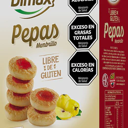 Galleta Dimax Pepas Membrillo Sin Gluten