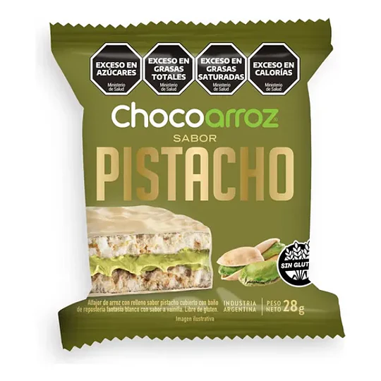 Alfajor Choco Arroz Pistacho Sin Gluten