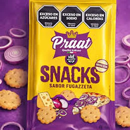 Snacks Fugaza Praat Sin Gluten Vegana 55 Gramos