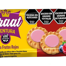 Galletitas Praat Sabor Vainilla Frutos Rojos Sin Gluten Veganas 85 Gramos