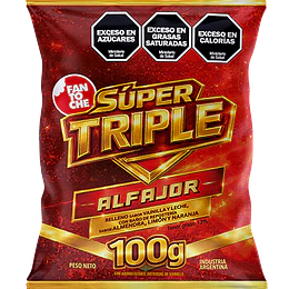 Nuevo Alfajor Súper Triple Fantoche 100 Gramos