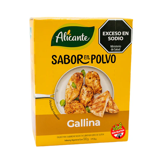 Caja 12 Sobre Condimento Polvo Sabor Gallina Alicante Sin Gluten