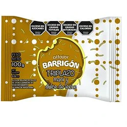 Alfajor Barrigon Triplazo Maní Dulce Leche 100 Gramos