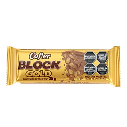 Chocolate Cofler Block Gold 35 Gramos