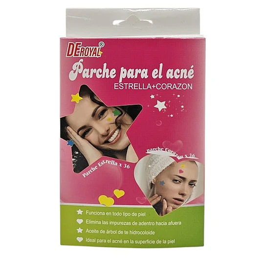 Set 72 Parches Acne Diseños de Corazon y Estrellas