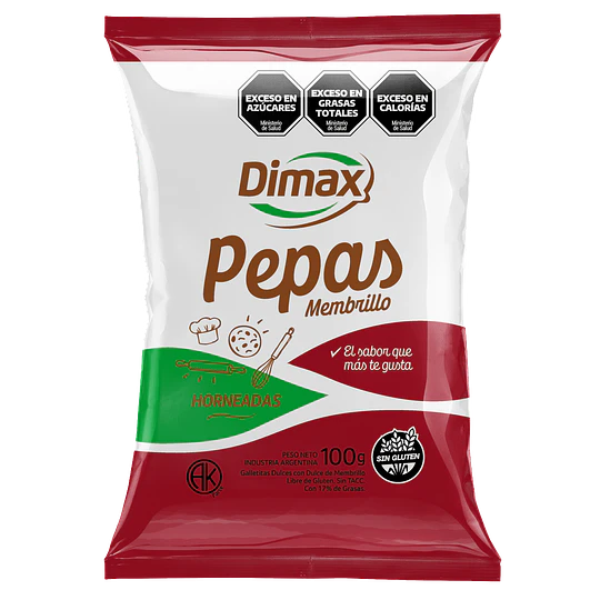 Galleta Dimax Pepas Membrillo Sin Gluten