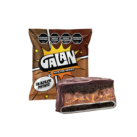 Nuevo Alfajor Galan Negro 80 Gramos