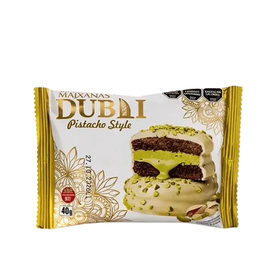 Nuevo Alfajor Maixanas Dubai Pistacho Sin Libre Gluten 70 Gramos