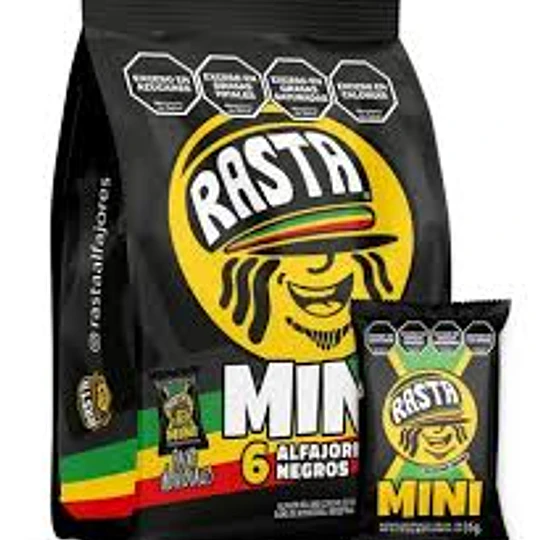 Bolsa Alfajor Rasta Mini Negro 6 Unidades