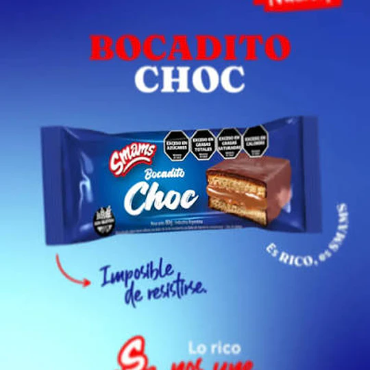 Bocadito Choc Smams Sin Gluten 80 Gramos