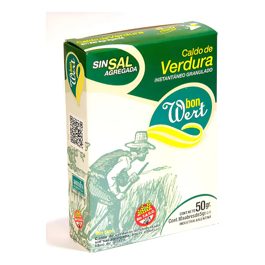 Caja 10 Sopa Verdura Instantánea Bon Wert Sin Gluten