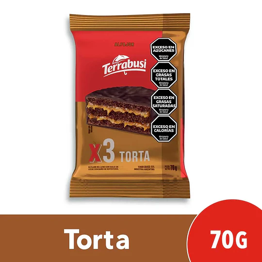 Alfajor Torta Triple Terrabusi 70 Gramos