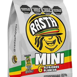 Bolsa Alfajor Rasta Mini Blanco 6 Unidades