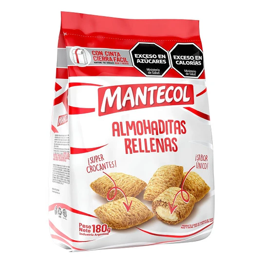 Almohaditas Rellenas Mantecol Argentinas 180 Gramos