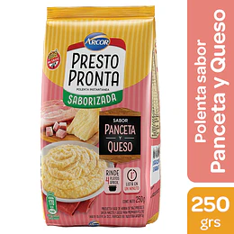 Polenta Presto Pronta Sabor Panceta  Queso Sin Gluten 250 Gramos