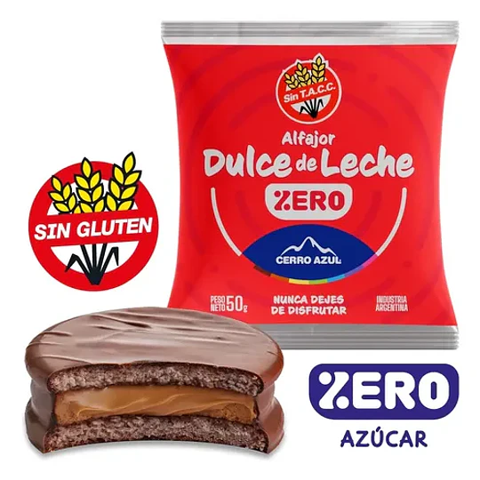 Alfajor De Dulce Leche Zero Sin Azucar Sin Gluten