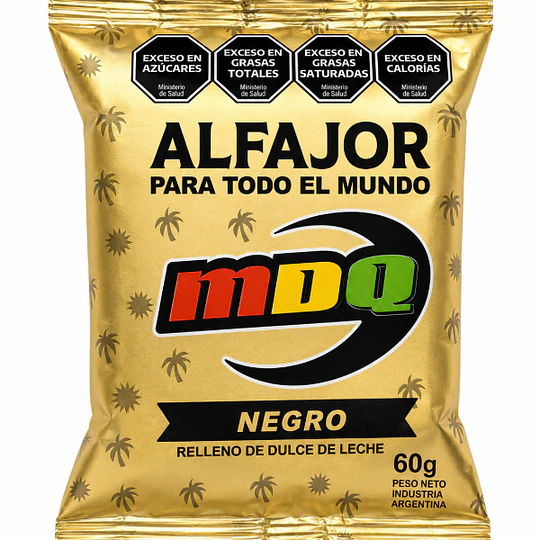 Alfajor Negro Para Todo El Mundo MDQ 60 Gramos