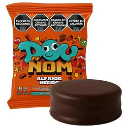 Alfajor Negro Dou Ñom Relleno De Dulce De Leche 70 Gramos