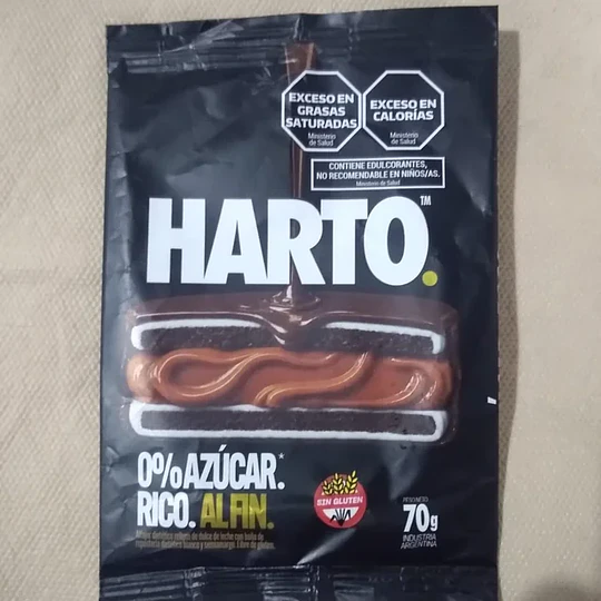 Nuevo Alfajor Harto Sin Azúcar Sin Gluten 70 Gramos