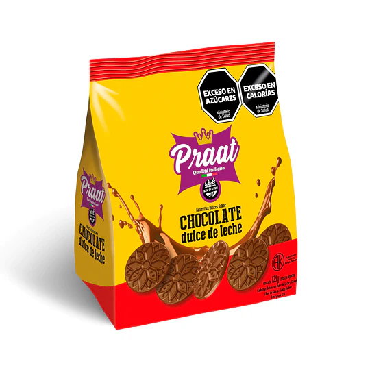 Galletitas Chocolate Y Dulce De Leche Praat Sin Gluten 125 Gramos