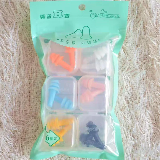 Set 6 Tapones para los Oídos para Reducir el Ruido