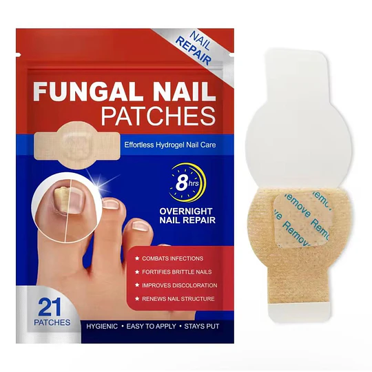 Set de 21 Parches de hidrogel para el tratamiento nocturno de hongos en las uñas 