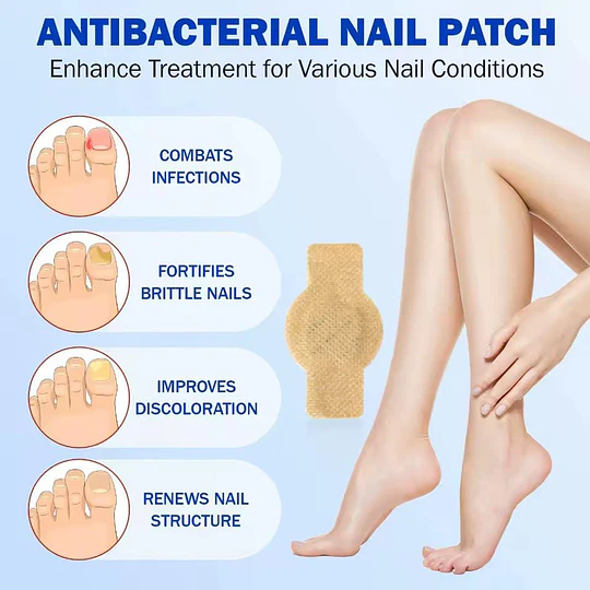 Set de 21 Parches de hidrogel para el tratamiento nocturno de hongos en las uñas 
