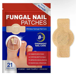 Set de 21 Parches de hidrogel para el tratamiento nocturno de hongos en las uñas 