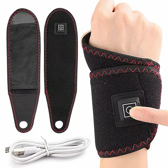 Muñequera Térmica Ajustable Aliva Dolor Usb 3 Niveles