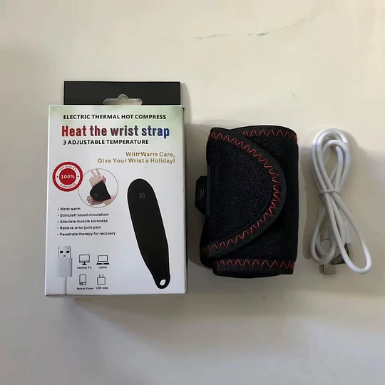 Muñequera Térmica Ajustable Aliva Dolor Usb 3 Niveles